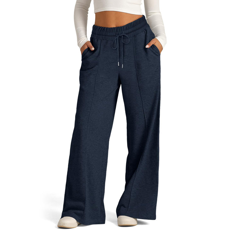 Pantalons Casual en Couleur Unie