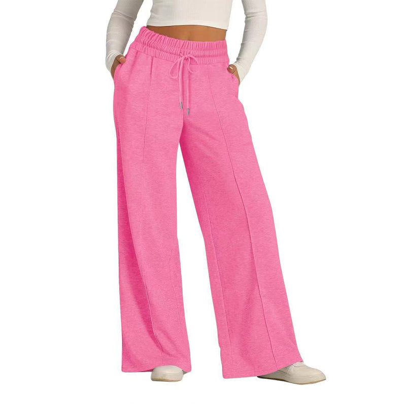 Pantalons Casual en Couleur Unie