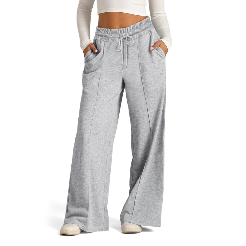Pantalons Casual en Couleur Unie