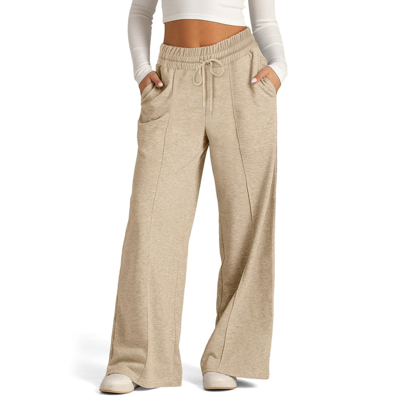 Pantalons Casual en Couleur Unie