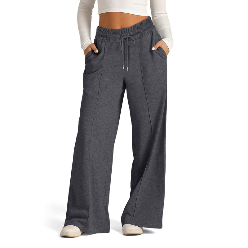 Pantalons Casual en Couleur Unie