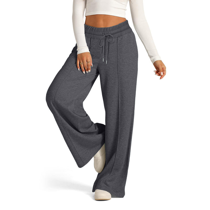 Pantalons Casual en Couleur Unie