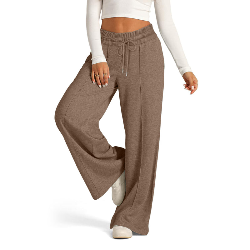 Pantalons Casual en Couleur Unie