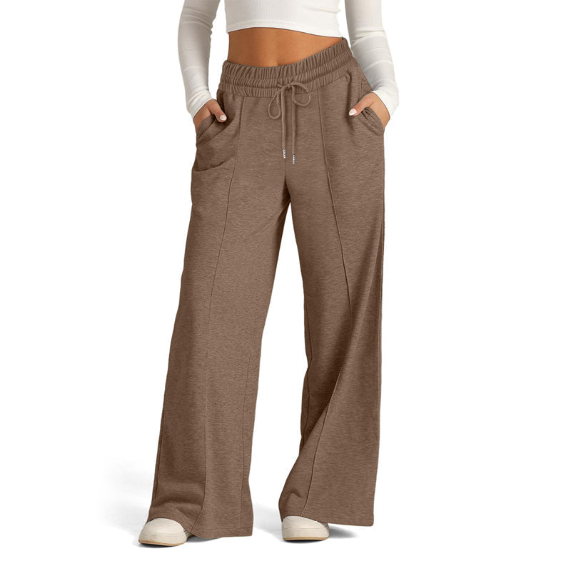 Pantalons Casual en Couleur Unie