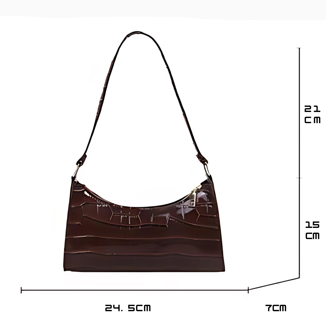 Aurellia. - Sac en Cuir Brillant Spacieux et Élégant pour Usage Quotidien