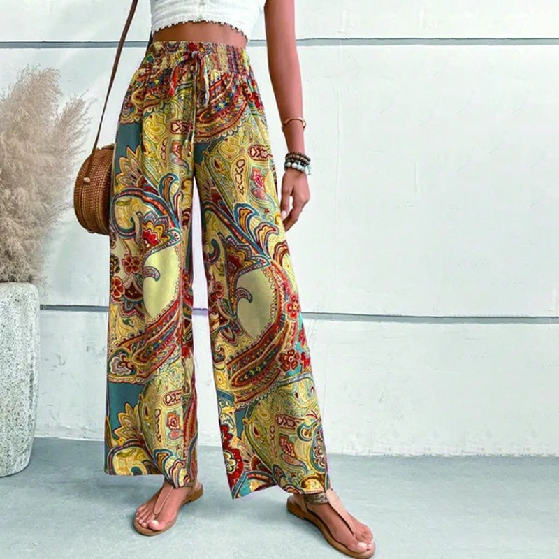 Pantalons Casual avec Imprimé Ethnique