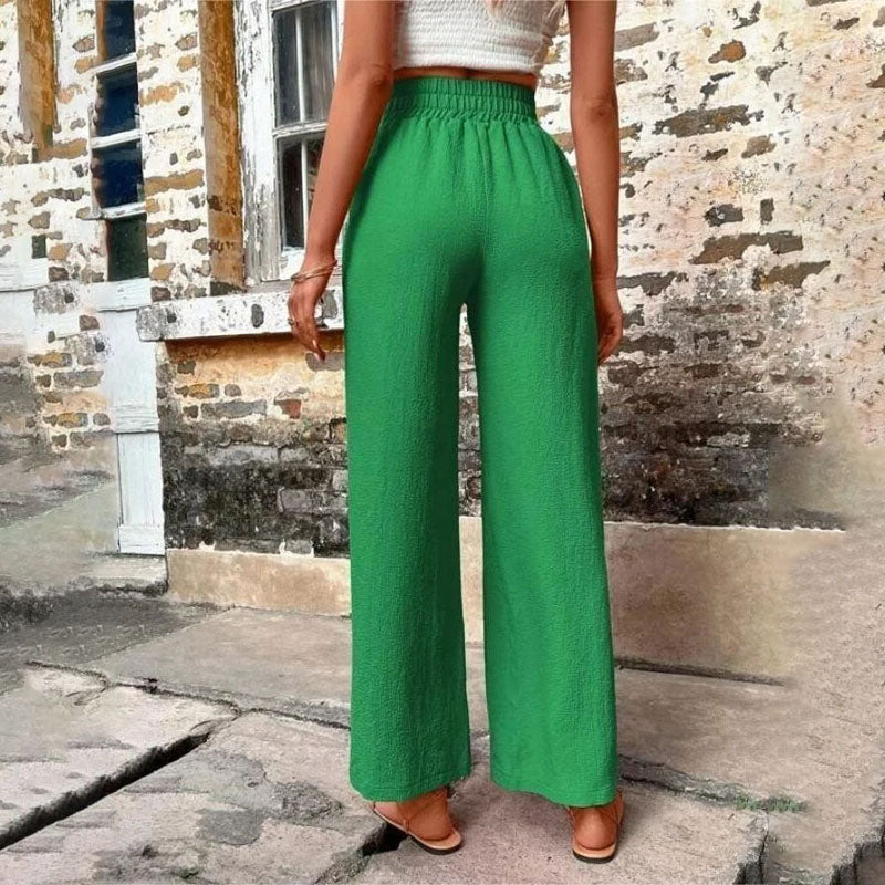 Pantalons Uni Couleur Décontractés