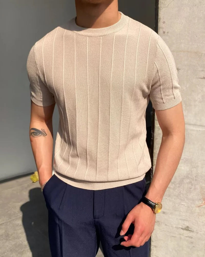 T-Shirt à Côtes Milano