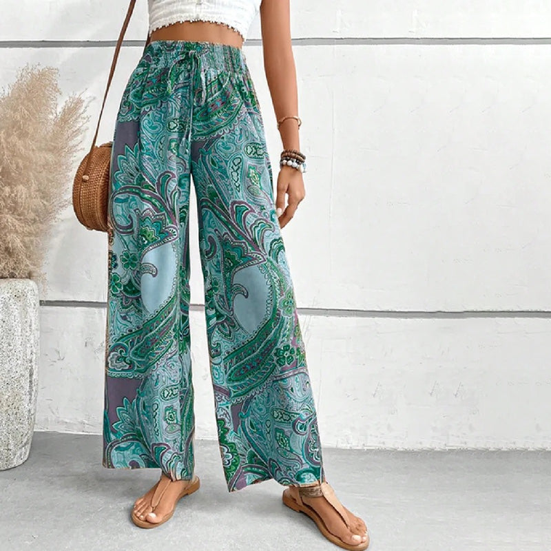 Pantalons Casual avec Imprimé Ethnique