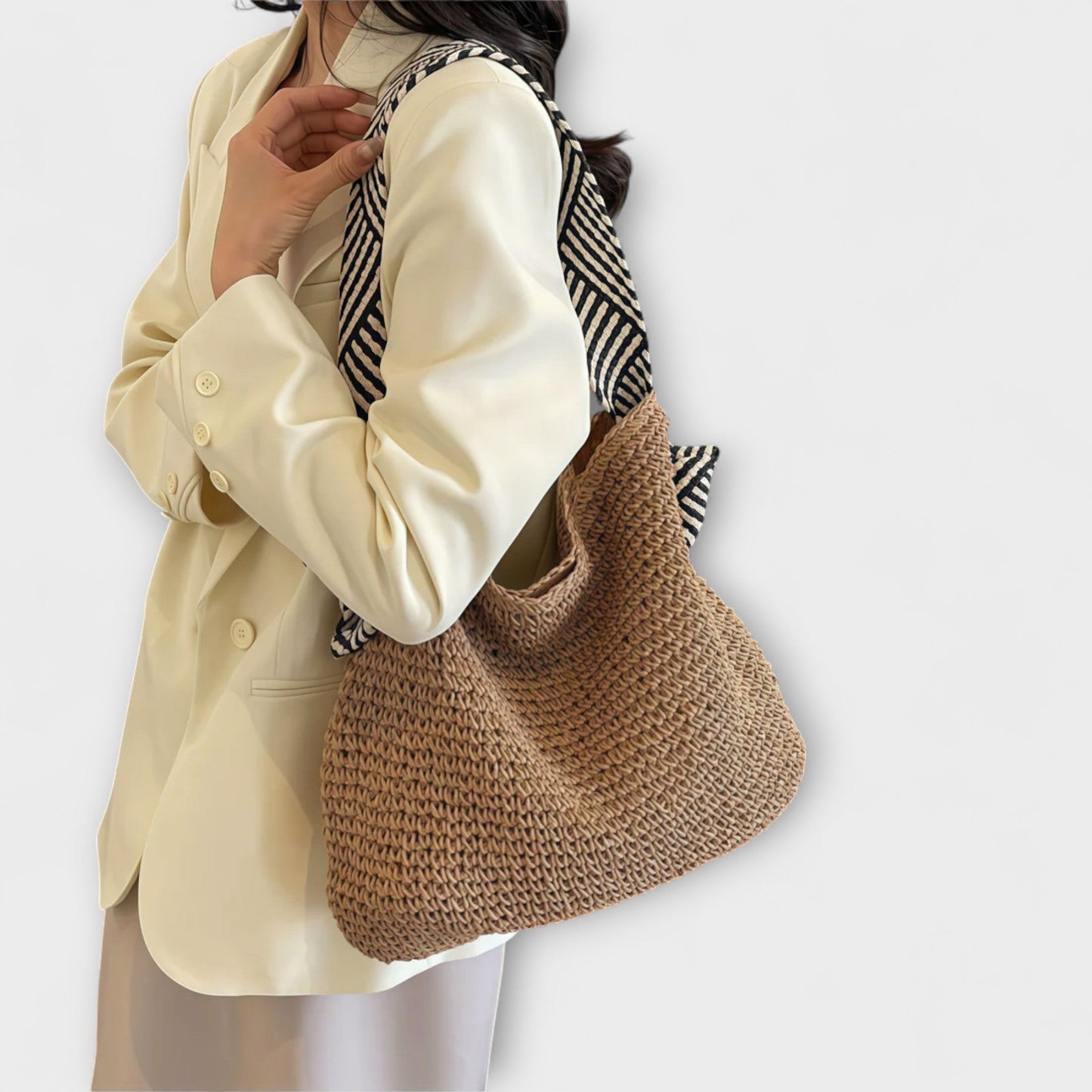 Suzu - Sacoche Boho Sierra, Tissée à la Main, Bandoulières Confortables, Fermeture Magnétique Sécurisée, Capacité Polyvalente