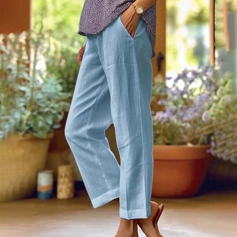 【Coton et Lin】Pantalons Droits Casual