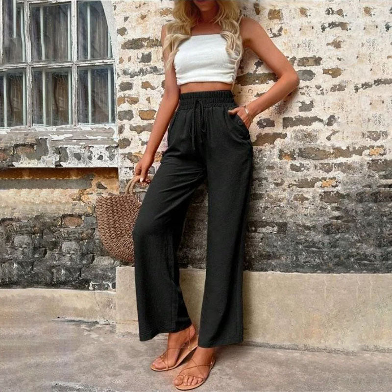 Pantalons Uni Couleur Décontractés