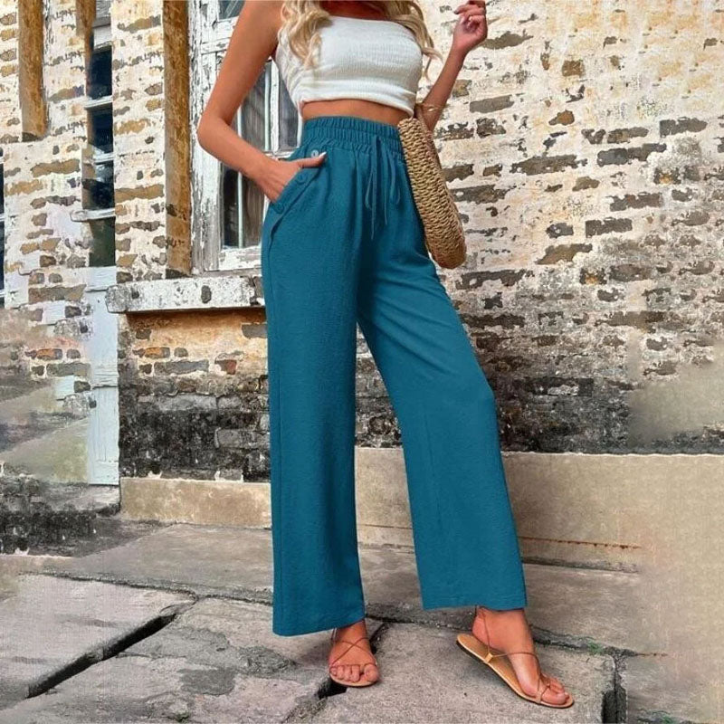 Pantalons Uni Couleur Décontractés