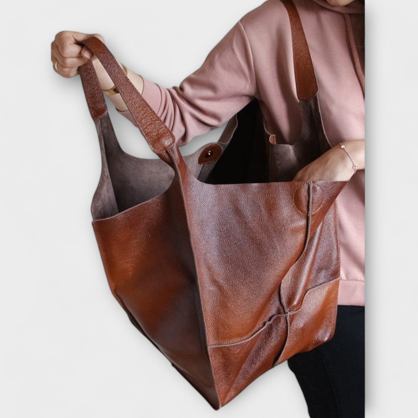 Sac de week-end oversized Aurellia, cuir PU, tote de voyage polyvalent