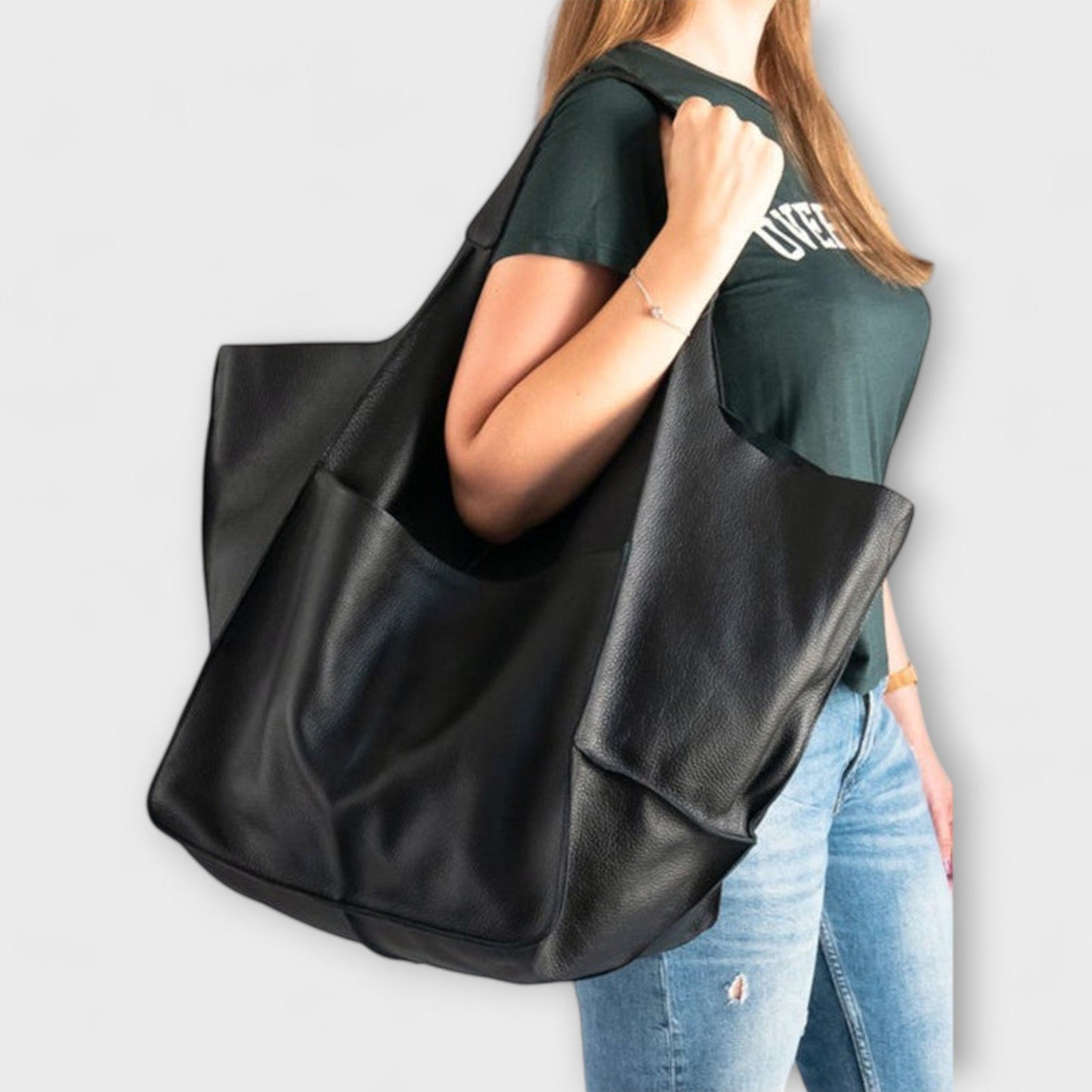 Sac de week-end oversized Aurellia, cuir PU, tote de voyage polyvalent