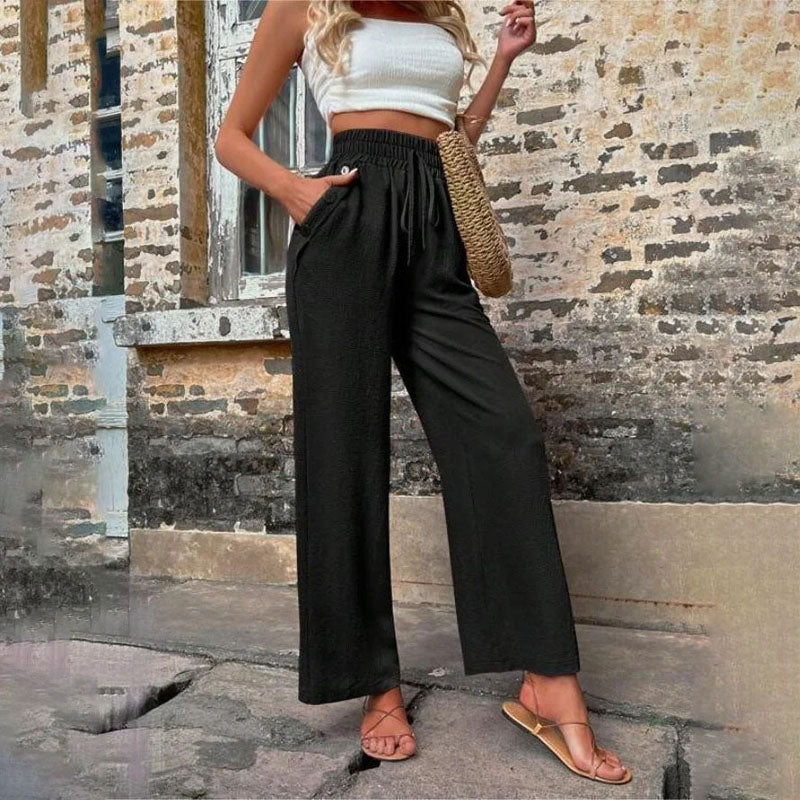 Pantalons Uni Couleur Décontractés