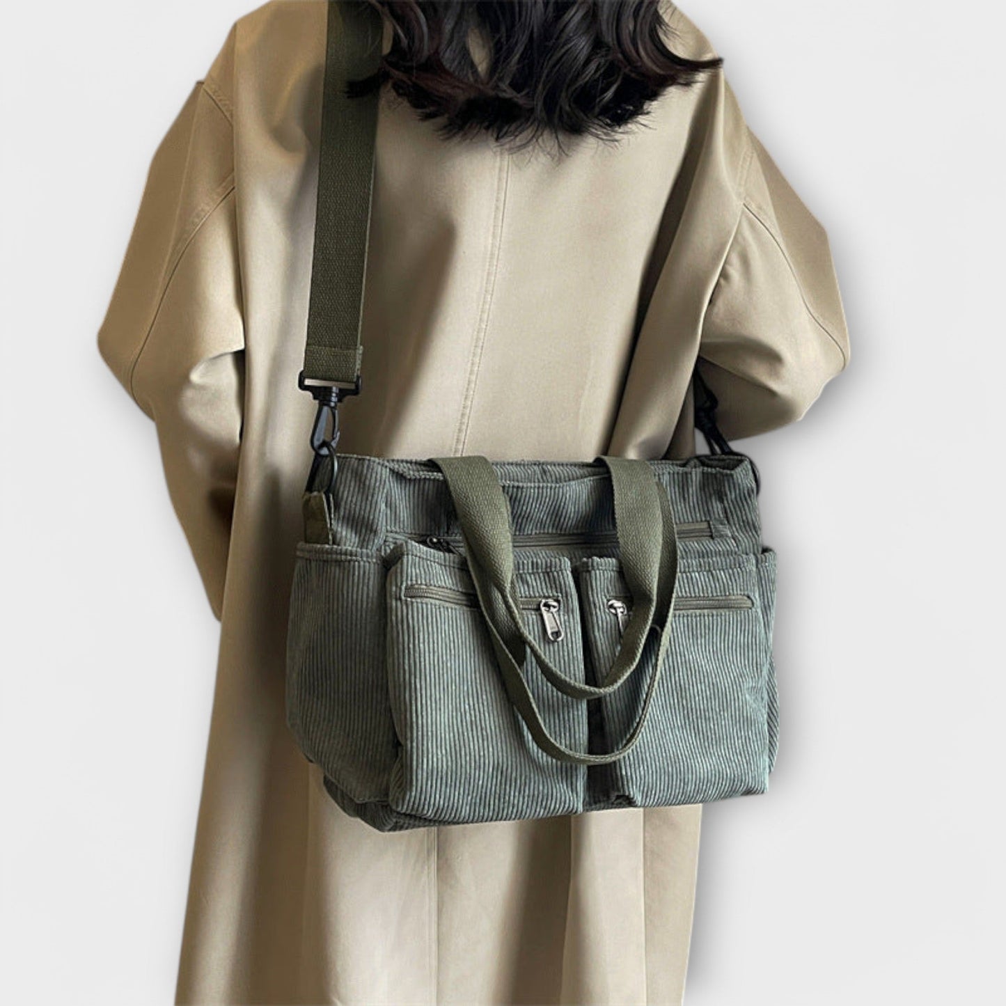 Sac à épaule Aurellia - Matériau en corde léger et résistant à l'eau, grand compartiment zippé, idéal pour le travail ou les voyages