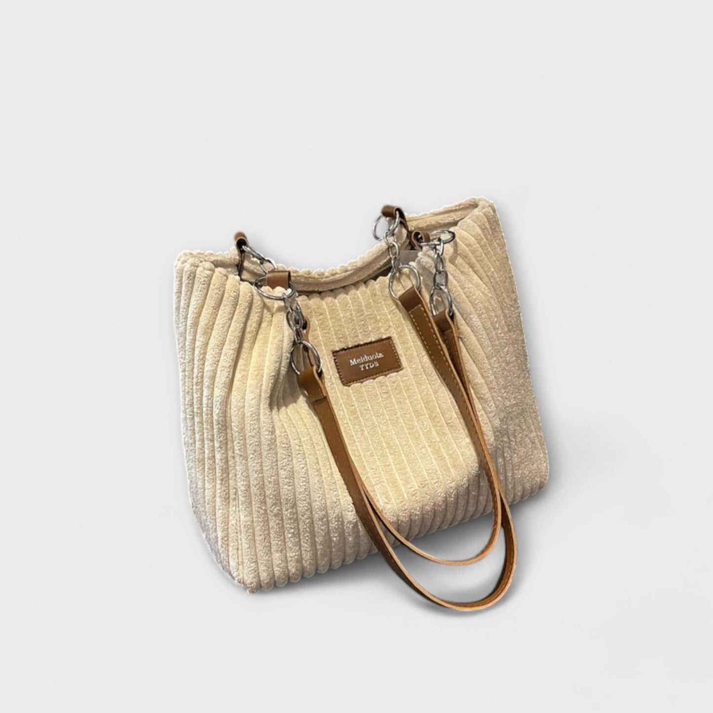 Sac à bandoulière Aurellia en corde douce - Bandoulière réglable, design spacieux, kaki