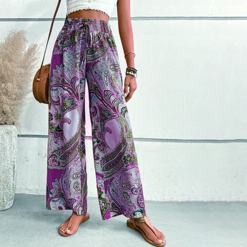 Pantalons Casual avec Imprimé Ethnique
