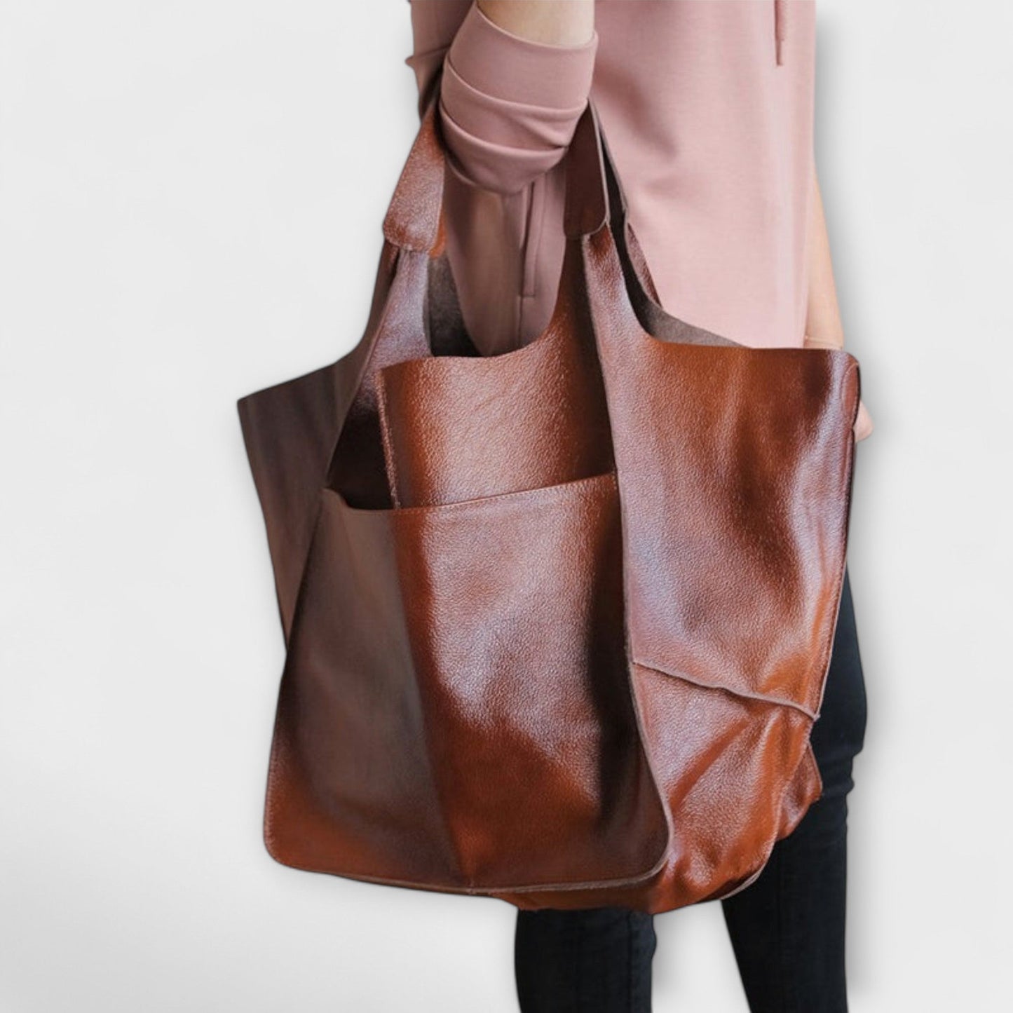 Sac de week-end oversized Aurellia, cuir PU, tote de voyage polyvalent