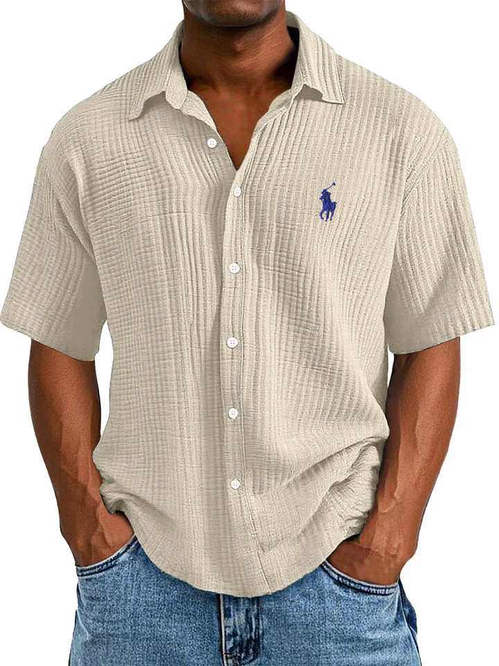 Chemise d'Été Décontractée, Longue et Confortable à Manches Courtes pour Homme
