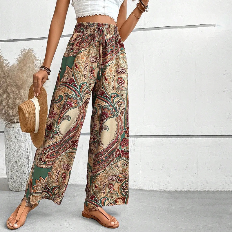 Pantalons Casual avec Imprimé Ethnique