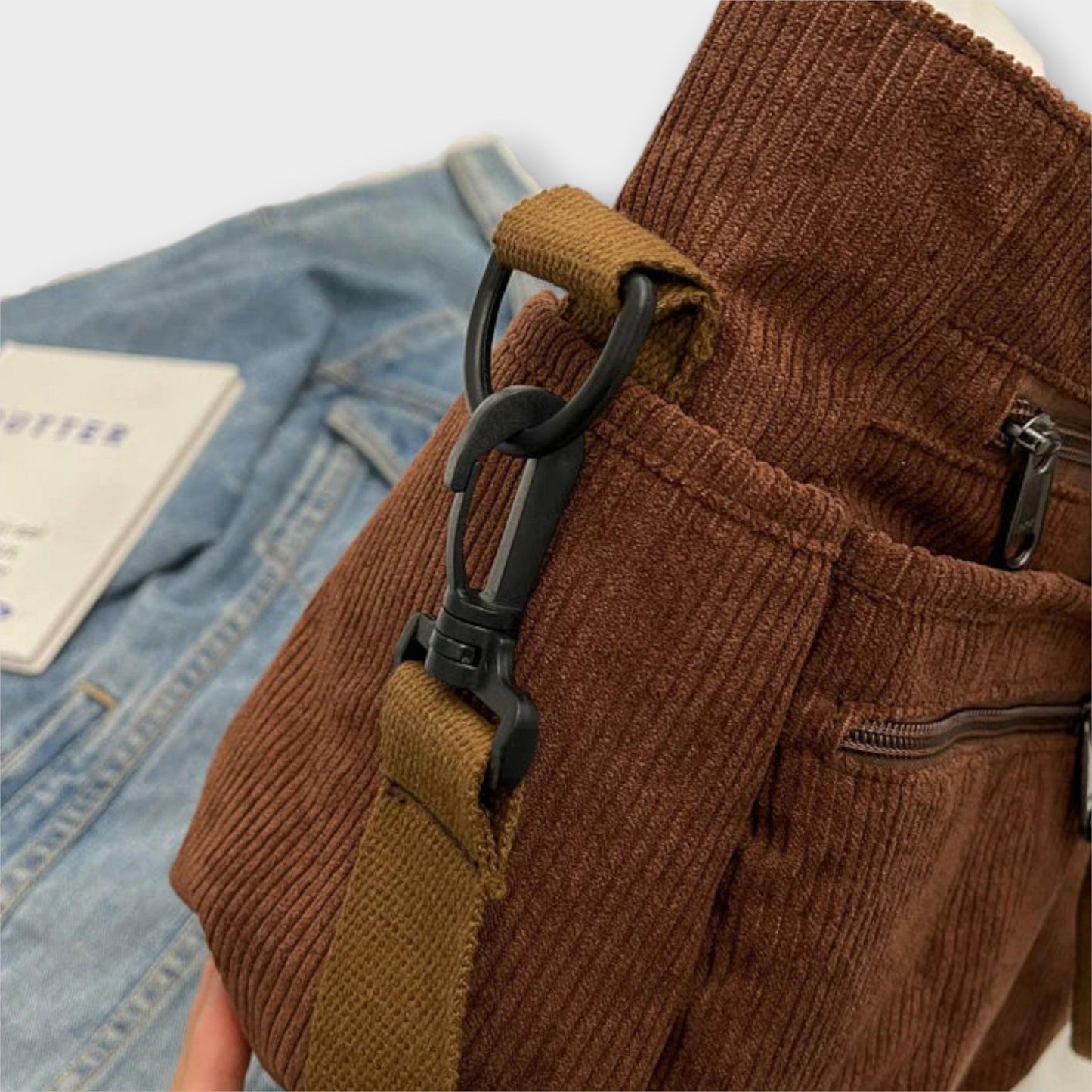 Sac à épaule Aurellia - Matériau en corde léger et résistant à l'eau, grand compartiment zippé, idéal pour le travail ou les voyages