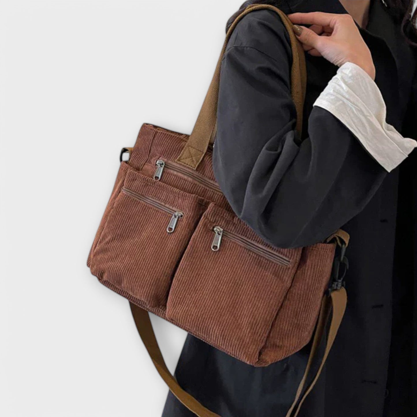 Sac à épaule Aurellia - Matériau en corde léger et résistant à l'eau, grand compartiment zippé, idéal pour le travail ou les voyages