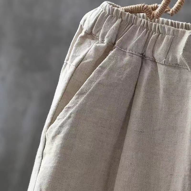 【Coton et Lin】Pantalons Confortables pour Loisirs
