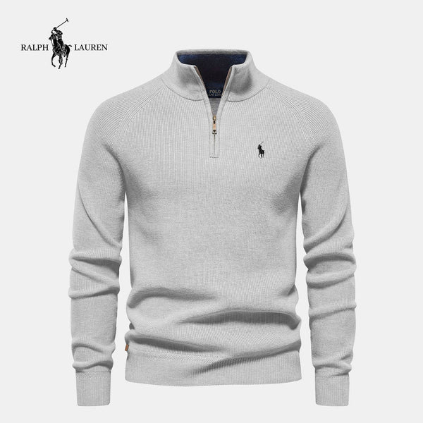 Rl - Pull en maille avec demi-zip