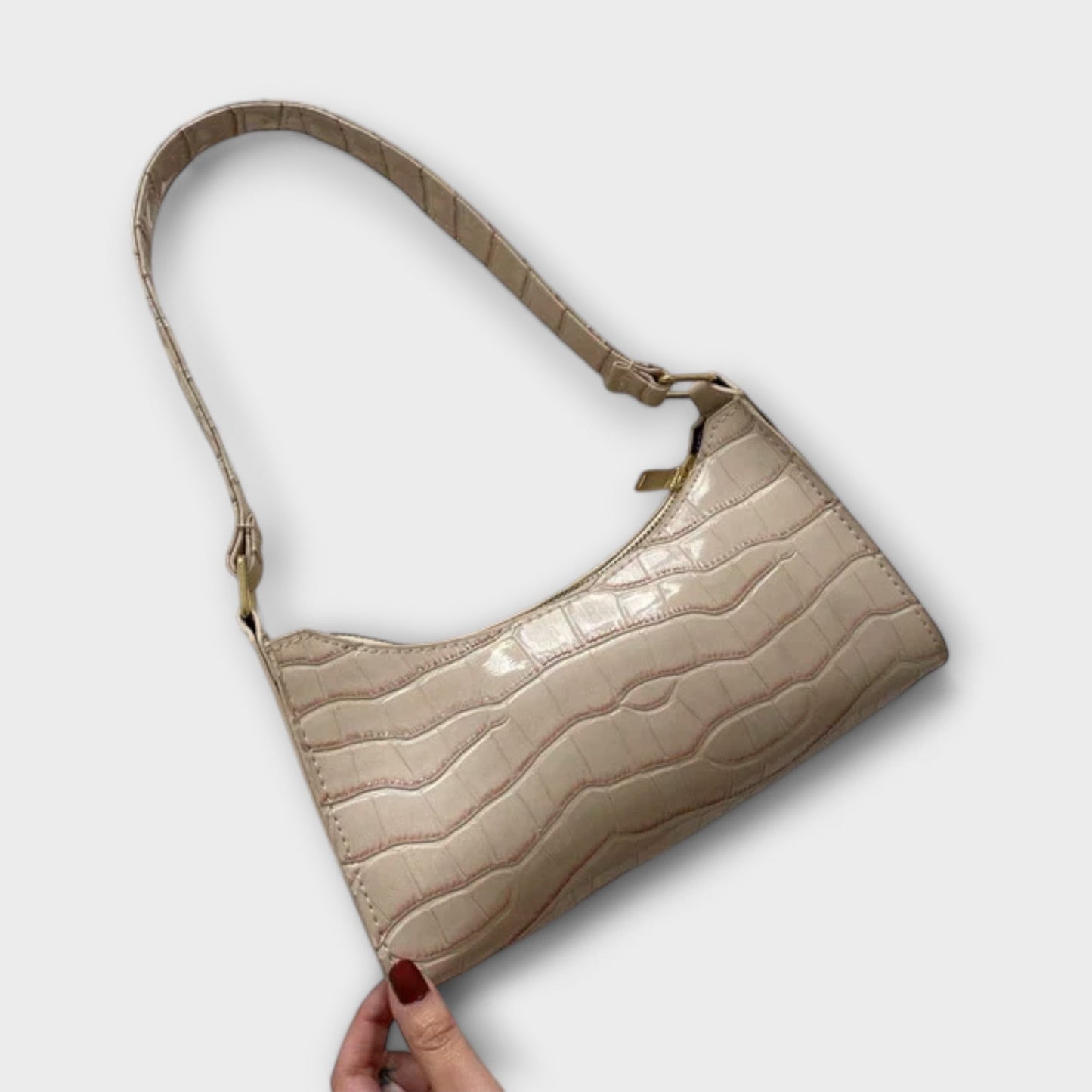Aurellia. - Sac en Cuir Brillant Spacieux et Élégant pour Usage Quotidien