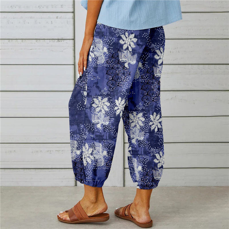 【Coton et Lin】Pantalons Vintage Imprimés