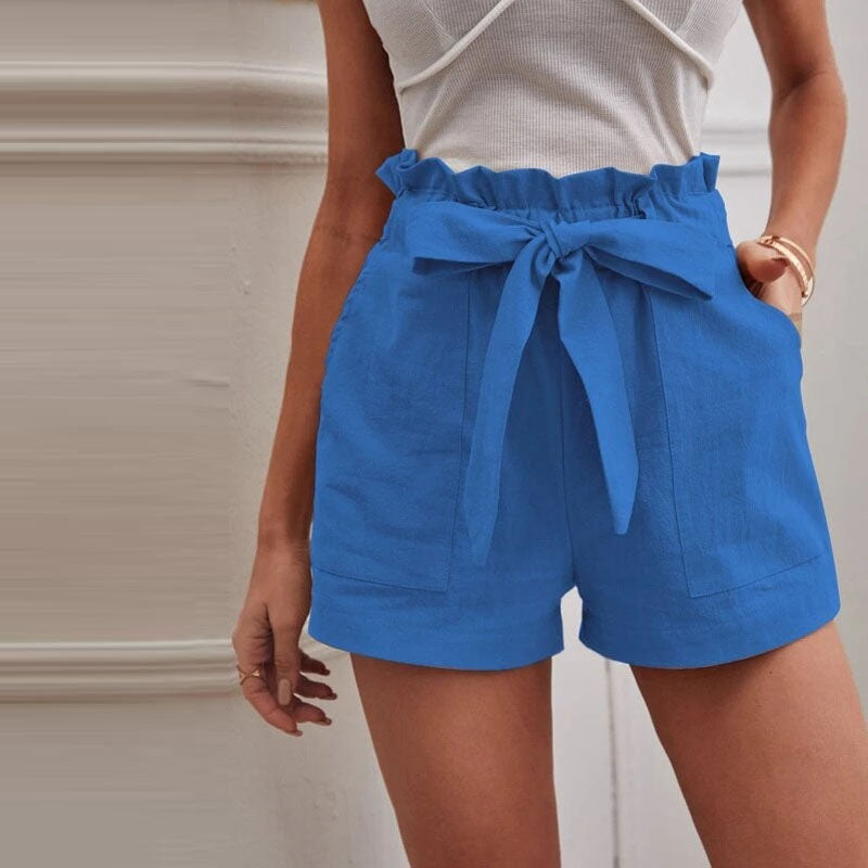 【Coton Et Lin】Shorts Casual Monochromatiques