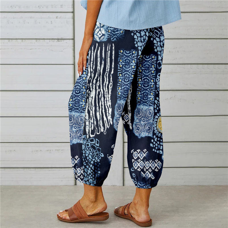 【Coton et Lin】Pantalons Vintage Imprimés