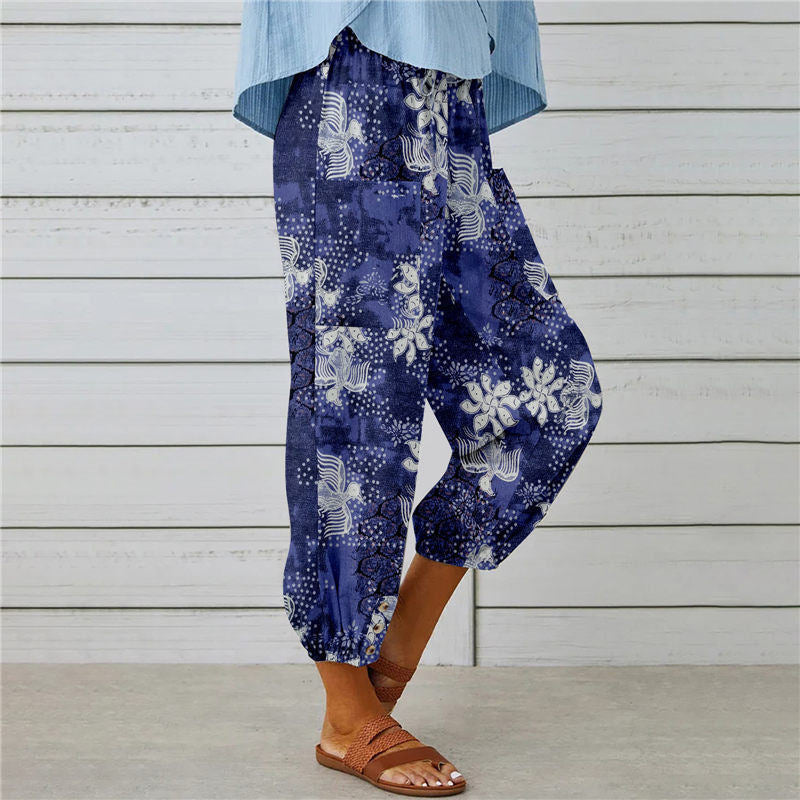 【Coton et Lin】Pantalons Vintage Imprimés