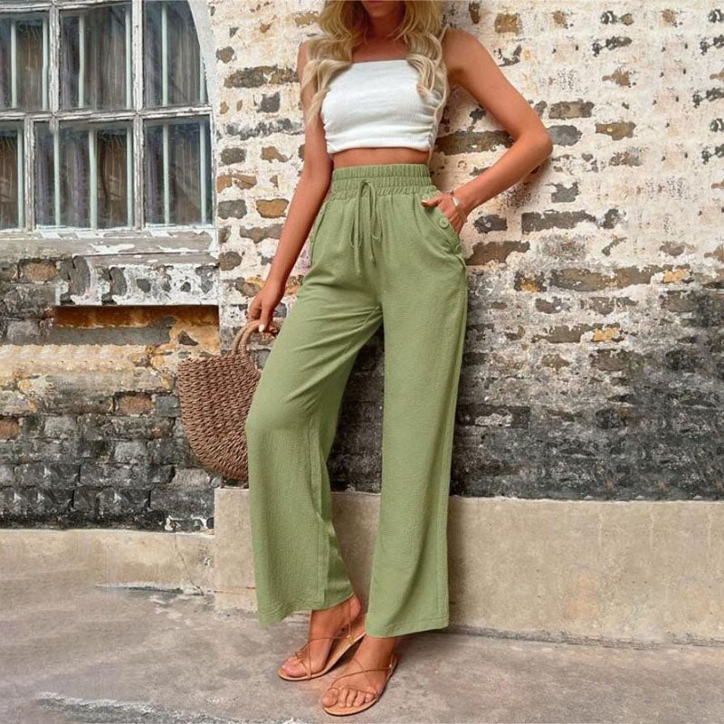 Pantalons Uni Couleur Décontractés