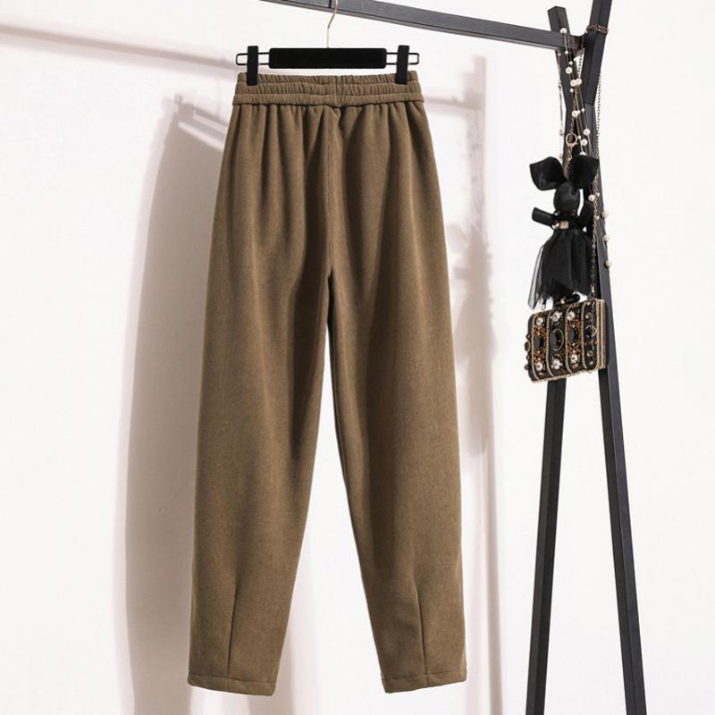 Pantalons Chauds de Couleur Unie