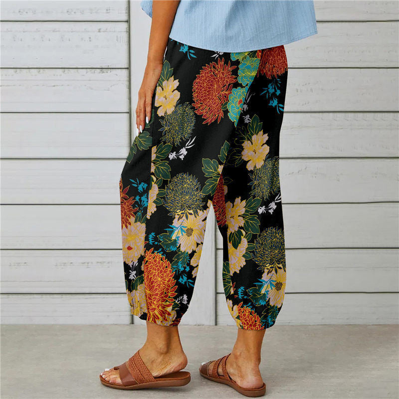 【Coton et Lin】Pantalons Vintage Imprimés