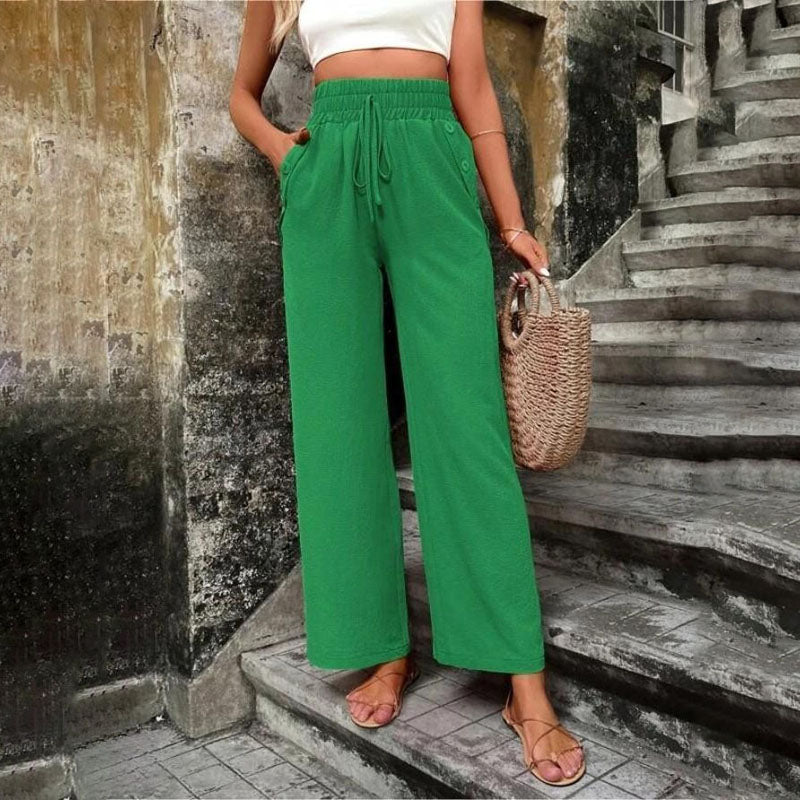 Pantalons Uni Couleur Décontractés