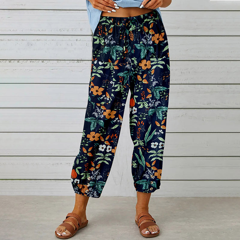 【Coton et Lin】Pantalons Vintage Imprimés