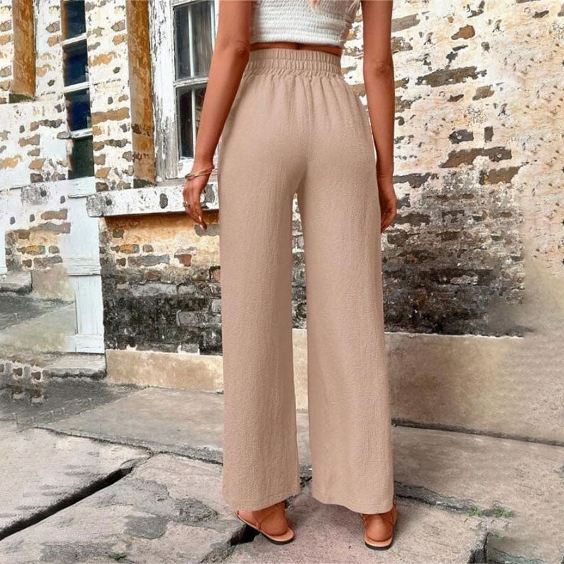 Pantalons Uni Couleur Décontractés