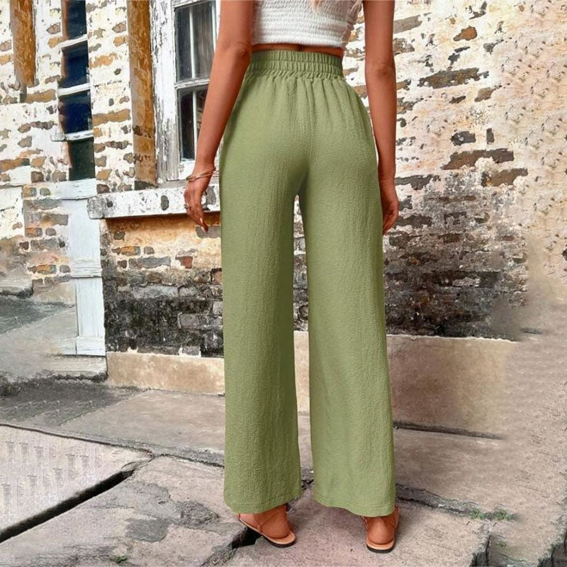 Pantalons Uni Couleur Décontractés