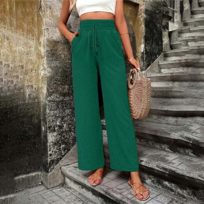 Pantalons Uni Couleur Décontractés