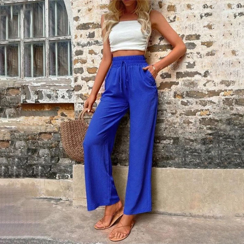 Pantalons Uni Couleur Décontractés