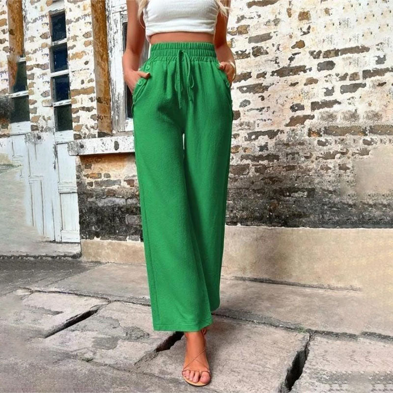 Pantalons Uni Couleur Décontractés