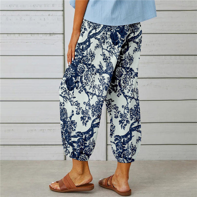 【Coton et Lin】Pantalons Vintage Imprimés