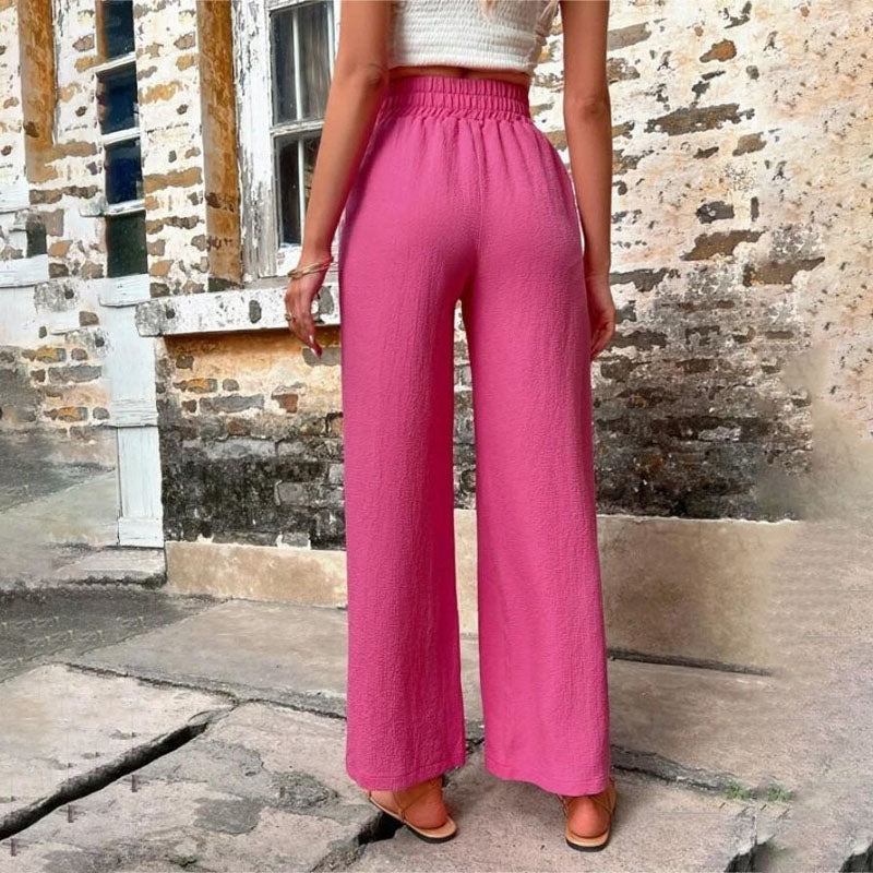 Pantalons Uni Couleur Décontractés
