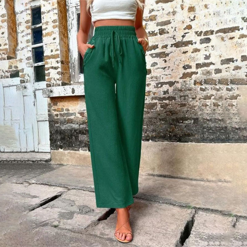 Pantalons Uni Couleur Décontractés