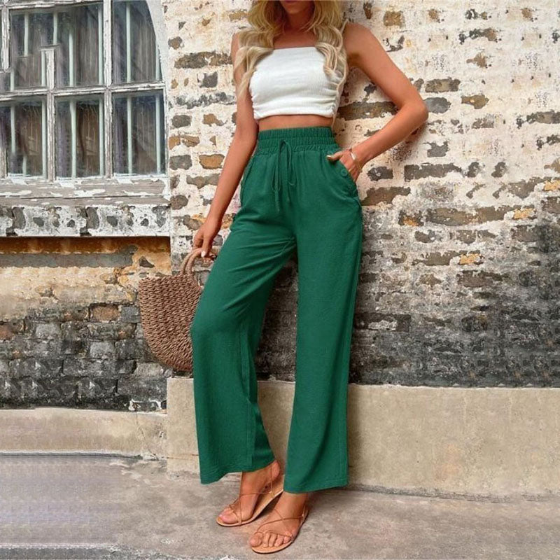 Pantalons Uni Couleur Décontractés