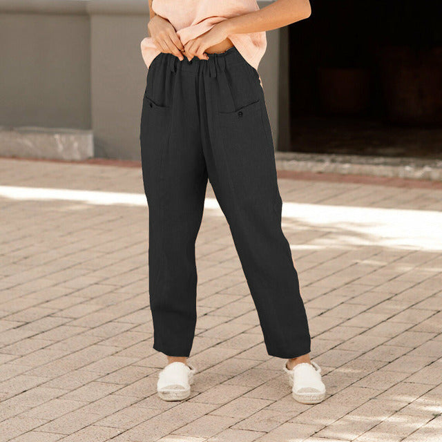 Pantalons Casual Avec Taille Élastique